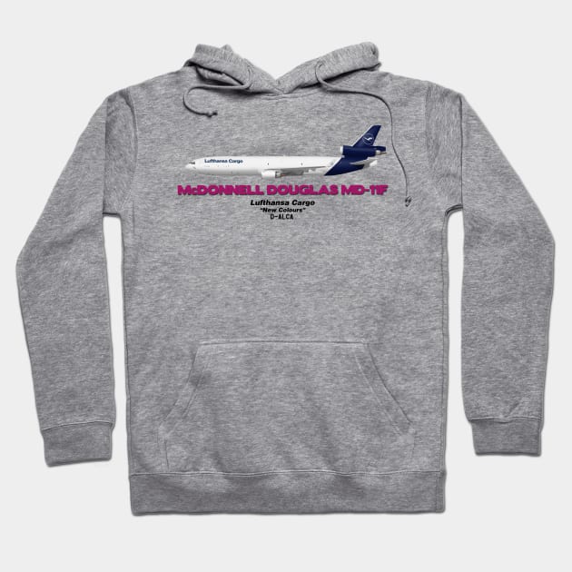 McDonnell Douglas MD-11F - Lufthansa Cargo "New Colours" Hoodie by TheArtofFlying